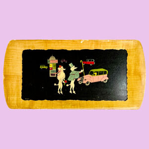 Kentley Tray Romance of Fifi & Pepe Poodles Scene 4 Celebration Vintage 1952 MCM